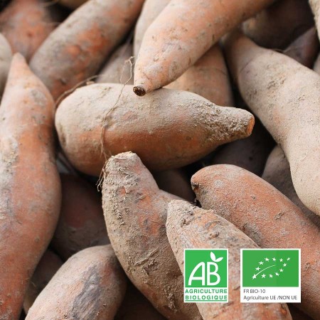 Patates douces peau orange bio