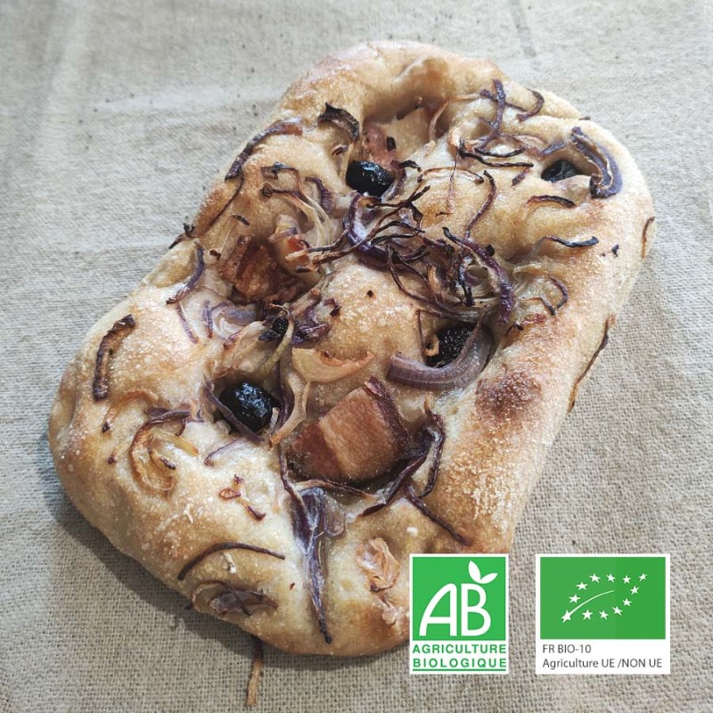 Focaccia garnie Le Pain Paresseux bio