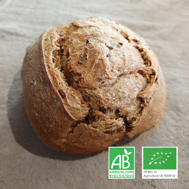 Pavolin pain au levain aux graines de pavot et lin