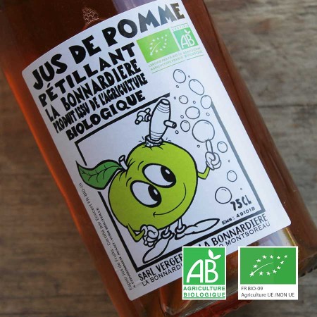 jus artisanal pomme pétillant anjou
